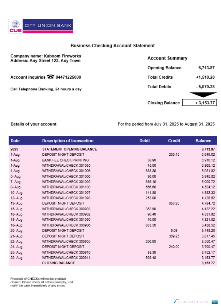 Download City Union business firm statement Word and PDF format Photoshop template